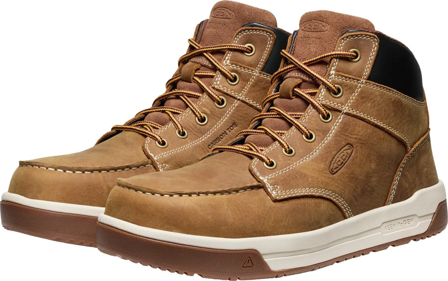 KEEN Utility Men's Gibson Mid Height Composite Toe Athletic Traction Durable Leather Work Boots
