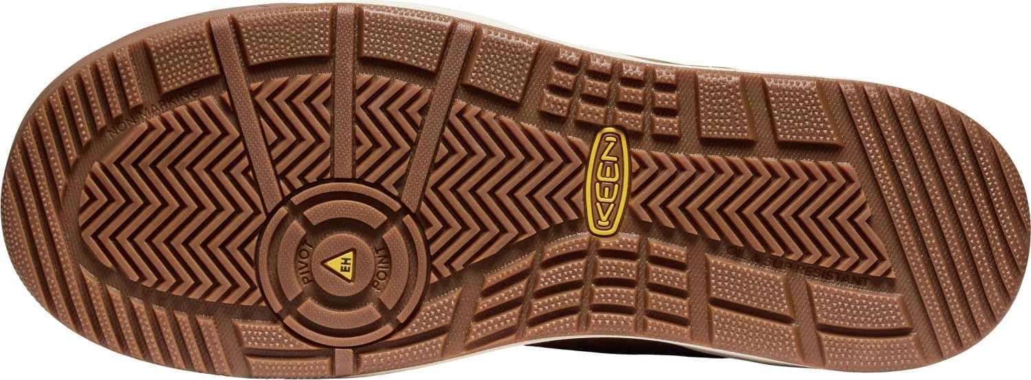KEEN Utility Men's Gibson Mid Height Composite Toe Athletic Traction Durable Leather Work Boots