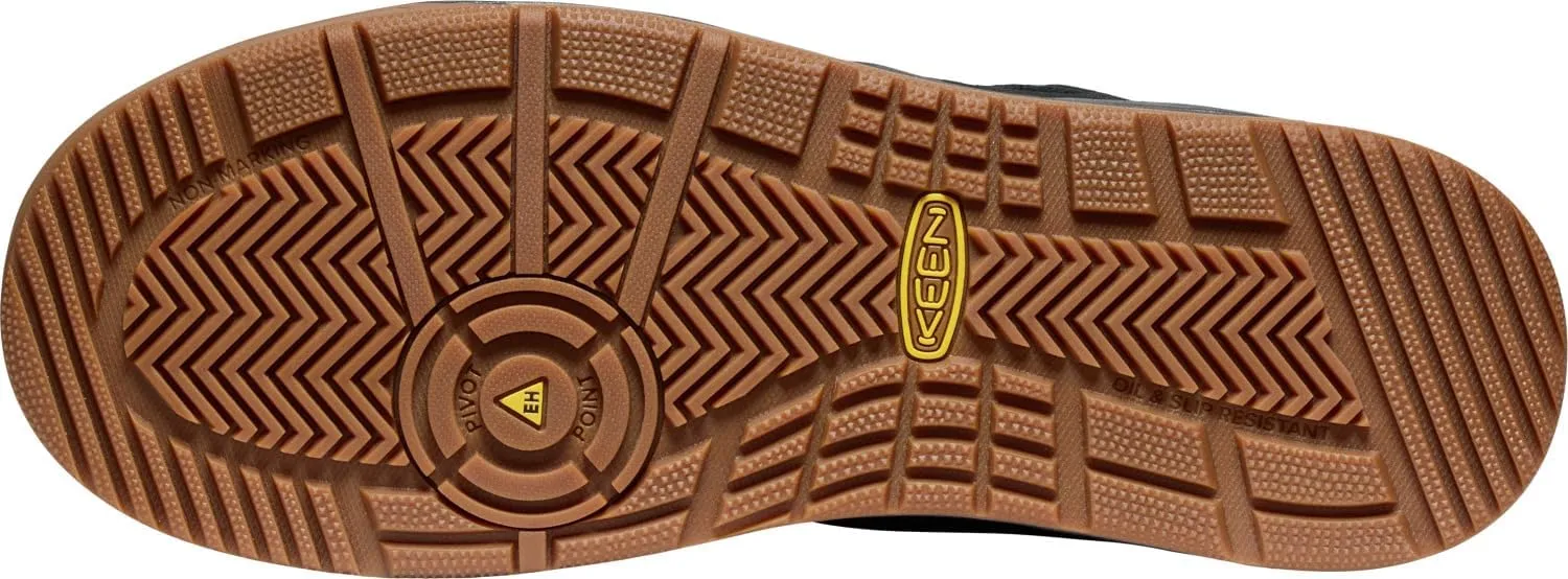 KEEN Utility Men's Gibson Mid Height Soft Toe Athletic Traction Durable Leather Work Boots