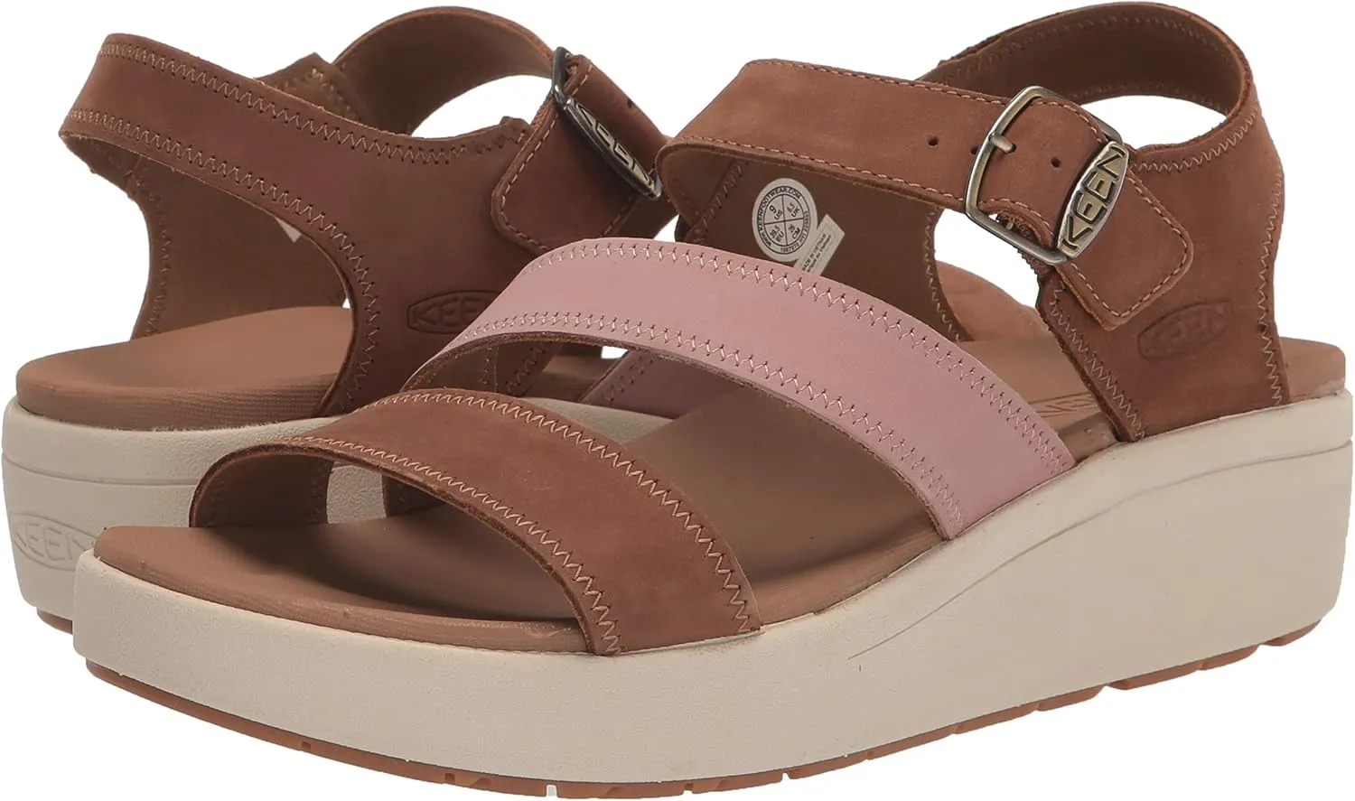 KEEN Women's Ellecity Backstrap Open Toe Adjustable Comfortable Platform Wedge Sandal