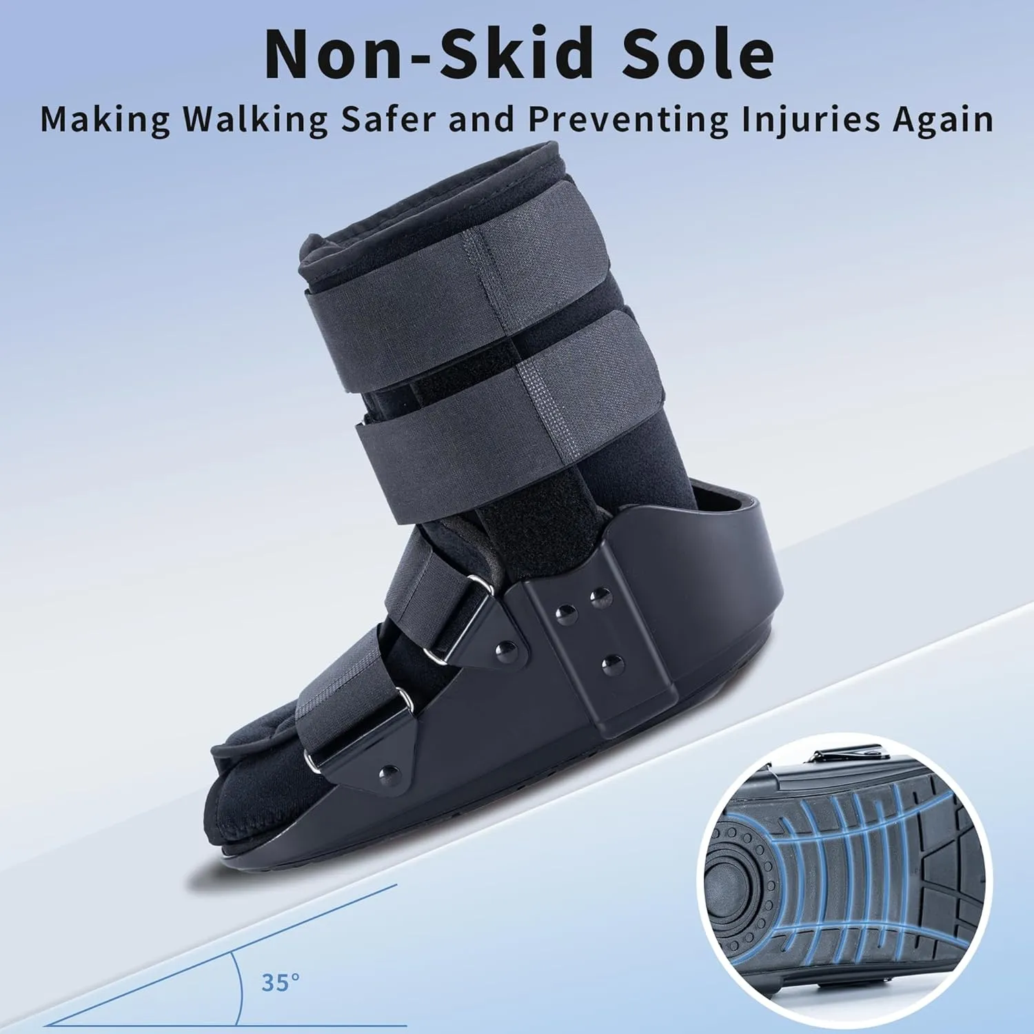 kefit Walking Boot, Orthopedic Boot Fracture Boot for Sprained Ankle, Broken Foot, Achilles Tendonitis, Large, Black