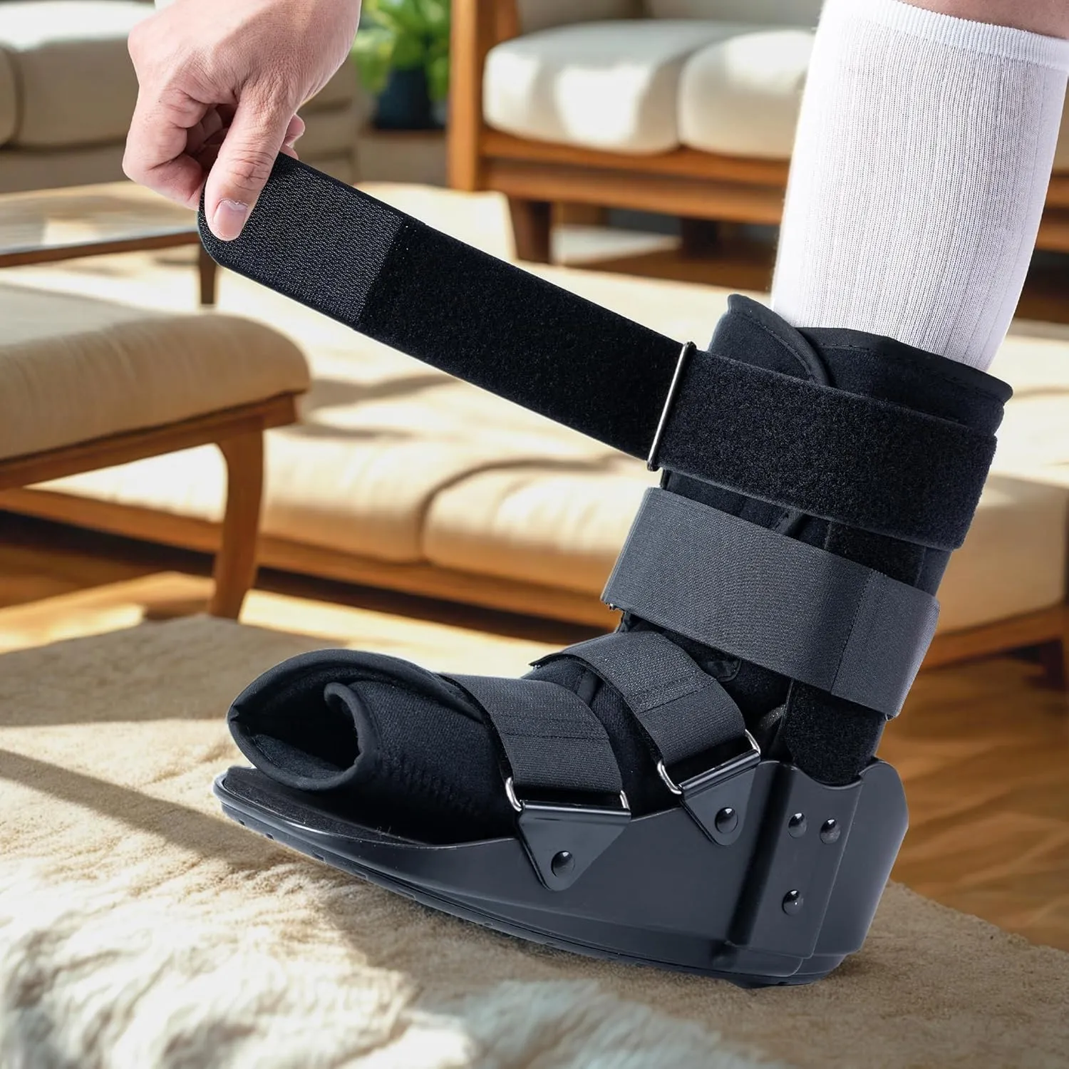 kefit Walking Boot, Orthopedic Boot Fracture Boot for Sprained Ankle, Broken Foot, Achilles Tendonitis,X-Large, Black