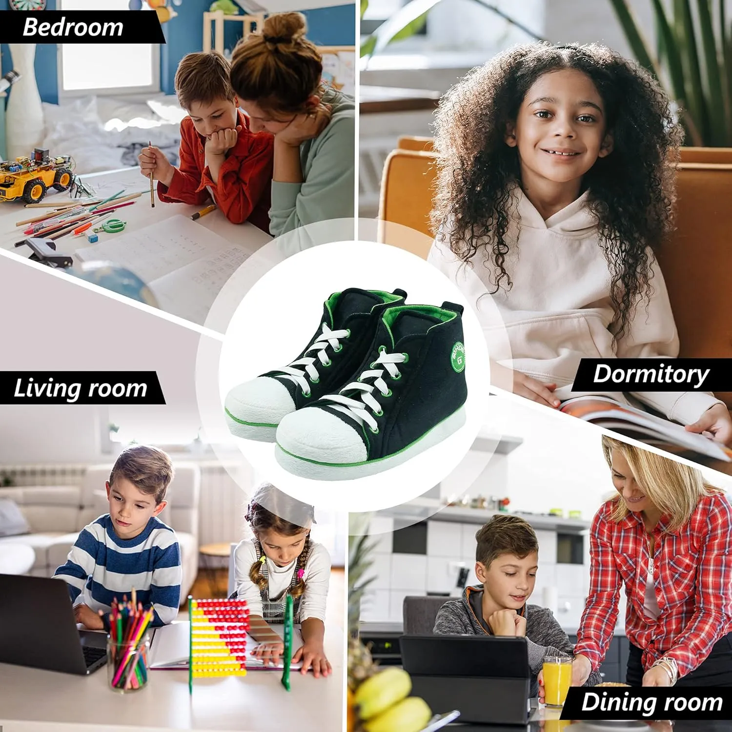 Kids Sneaker Slippers - Soft and Stylish Comfort Cozy House Shoes for Girls and Boys