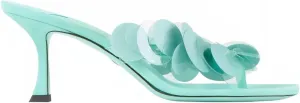 Kitten Heel Sandals for Women with Sequin Detailing Comfortable Slip on Open Toe Flip Flop Heel Thong Sandal Casual Summer Dressy Prom Shoes