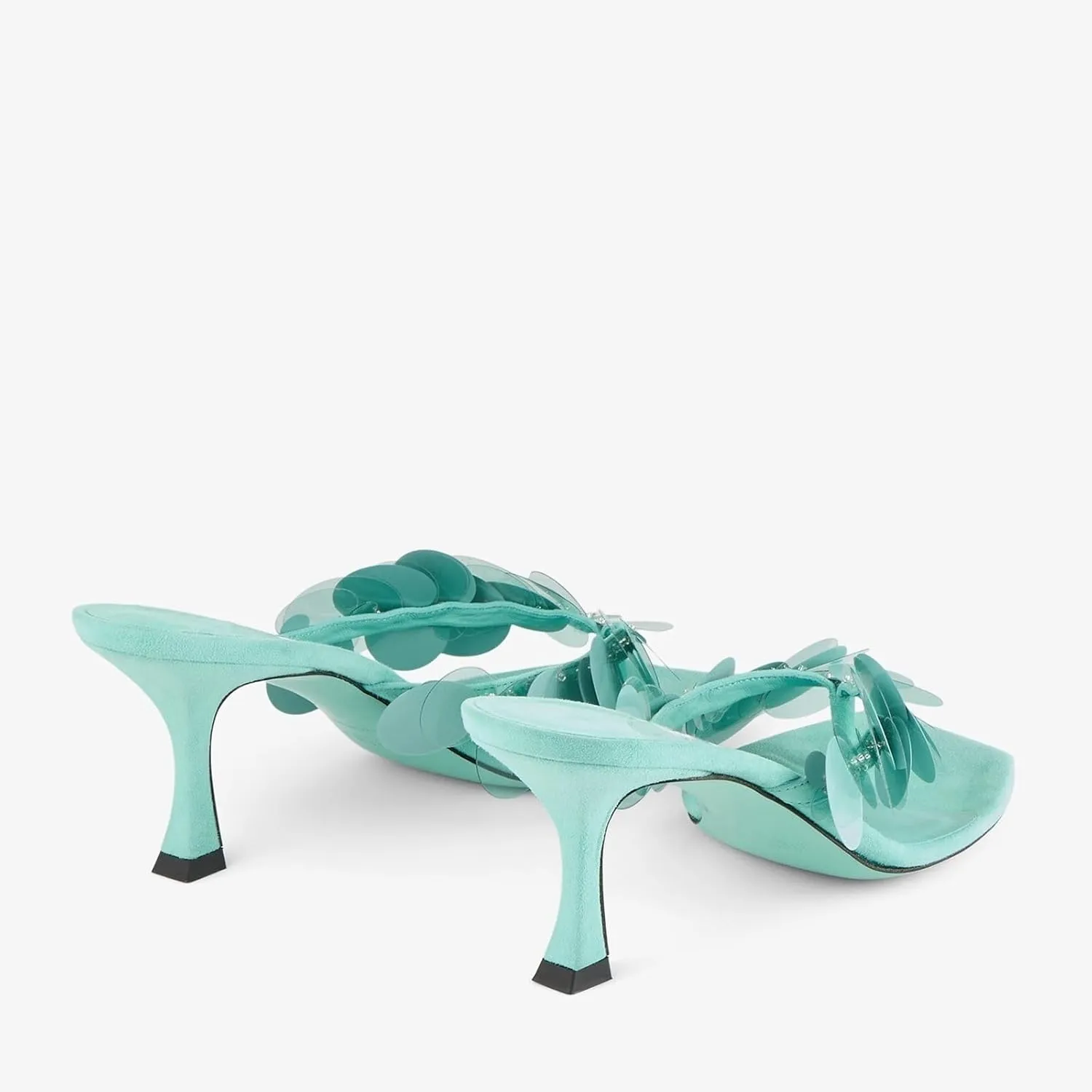 Kitten Heel Sandals for Women with Sequin Detailing Comfortable Slip on Open Toe Flip Flop Heel Thong Sandal Casual Summer Dressy Prom Shoes
