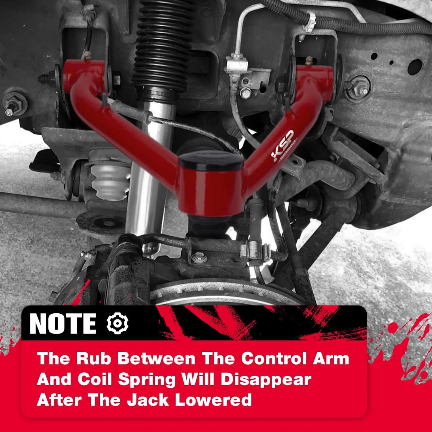 KSP Front Upper Control Arms for Silverado Sierra 1999-2006, 2-4" Adjustable Tubular A-Arm Replacement Factory/Stock Suspension Arms UCA After 2-4 inches Lift On Chevy GMC 4WD 4X4 RWD, 2PCS Red