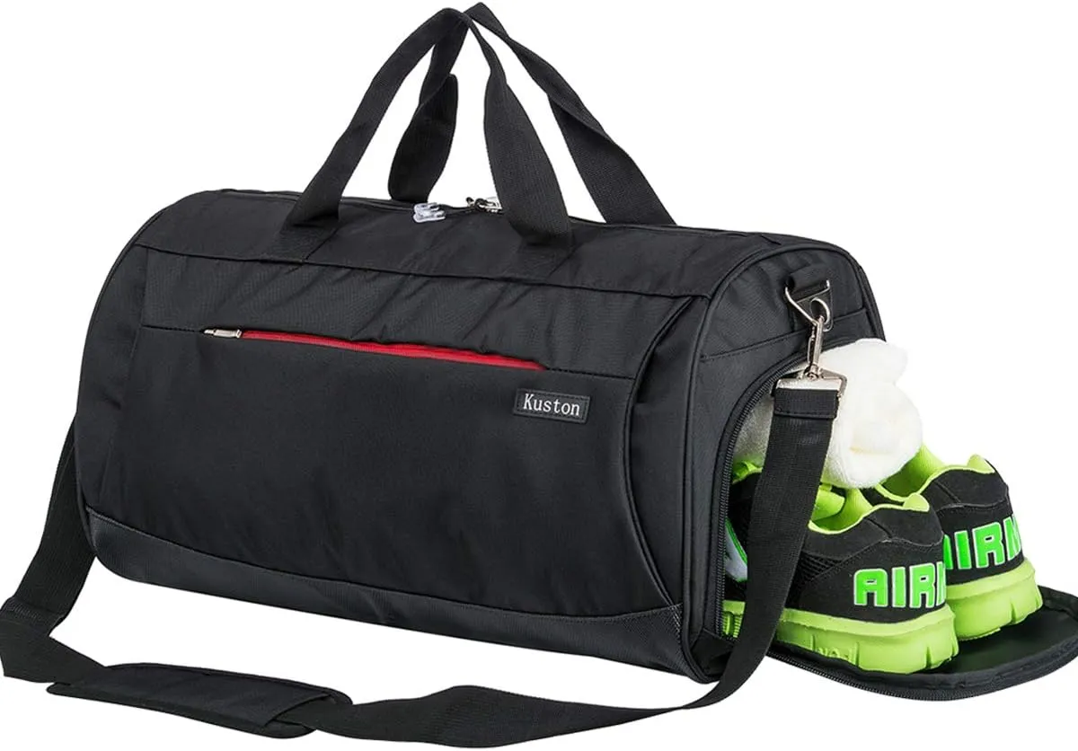 Kuston Sports Small Gym Bag for Men and Women Travel Duffel Bag Workout Bag with Shoes Compartment&Wet Pocket