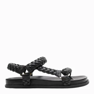la tribe elke braided sandal black