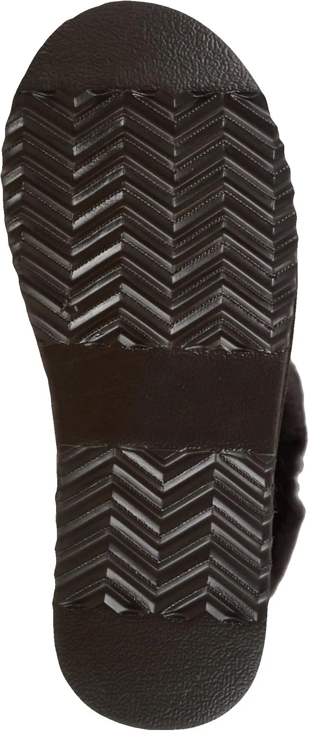 Ladies Genuine Sheepskin Lower Calf Roll Down Short Boot with Button Design
