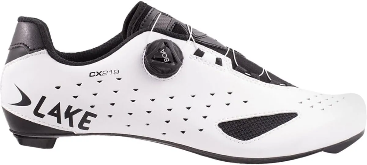 Lake Cx219 Cycling Shoe - Men's White/Black, 43.5