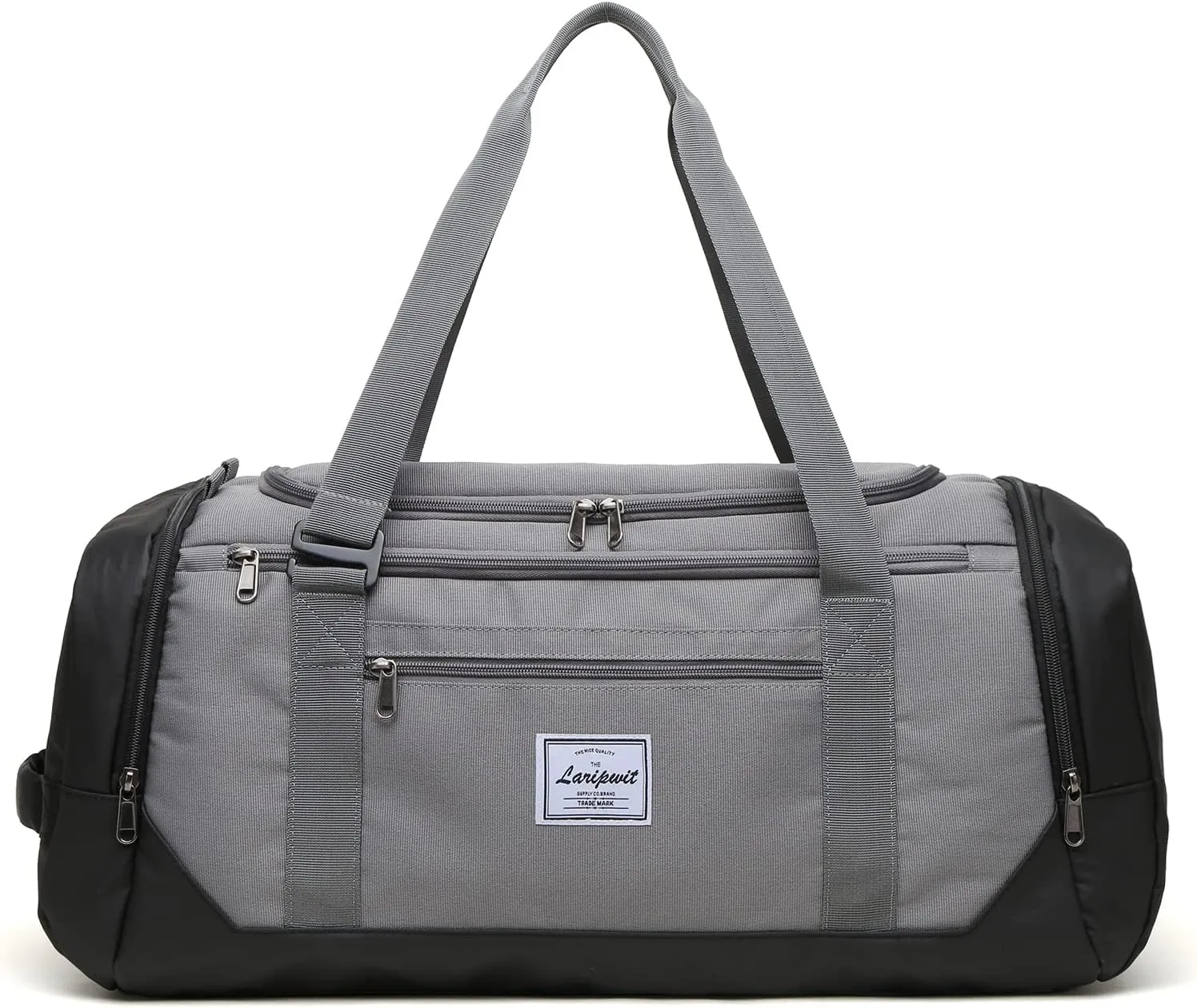 Laripwit Travel Duffle Bag for men 40L Medium Sports Gym Bag with Wet Pocket & Shoes Compartment Weekender Overnight Backpack for Traveling Duffel Bag Backpack for Women, Gray