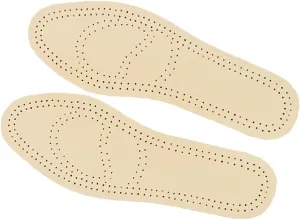 Leather Insoles Breathable Sports Shoe Pads 2 Pack Genuine Cowhide Size 39-41 for Men Women