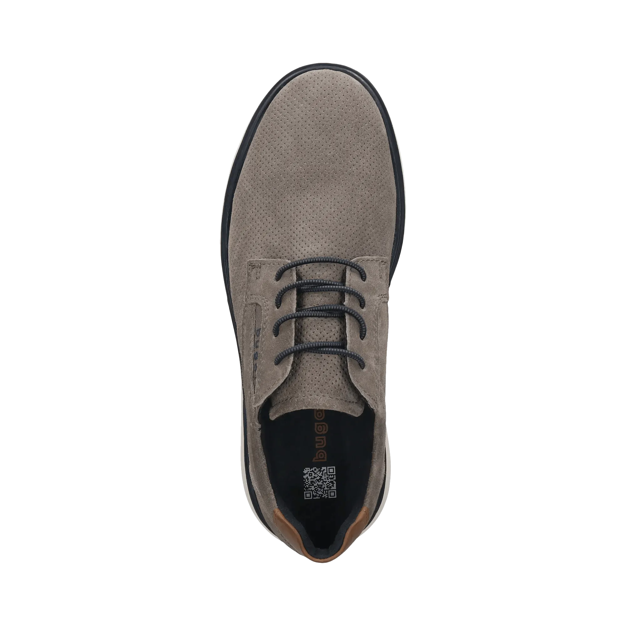 Leder Schnürer taupe