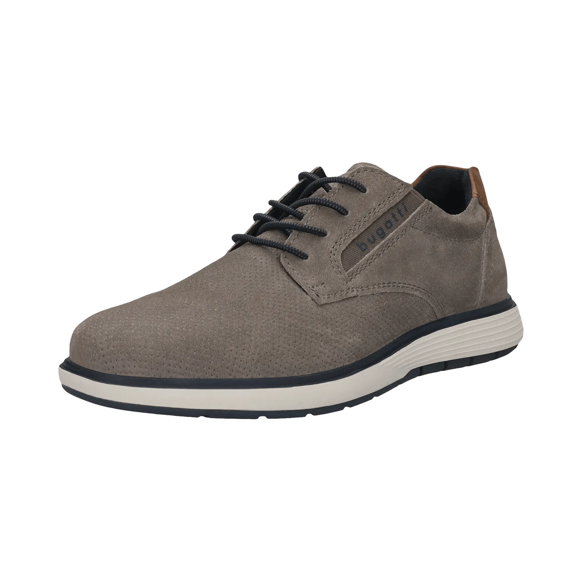 Leder Schnürer taupe