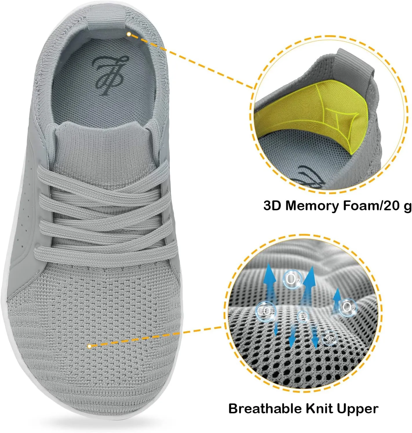 LeIsfIt Womens Walking Shoes Wide Toe Barefoot Shoes Breathable Minimalist Zero Drop Sneakers