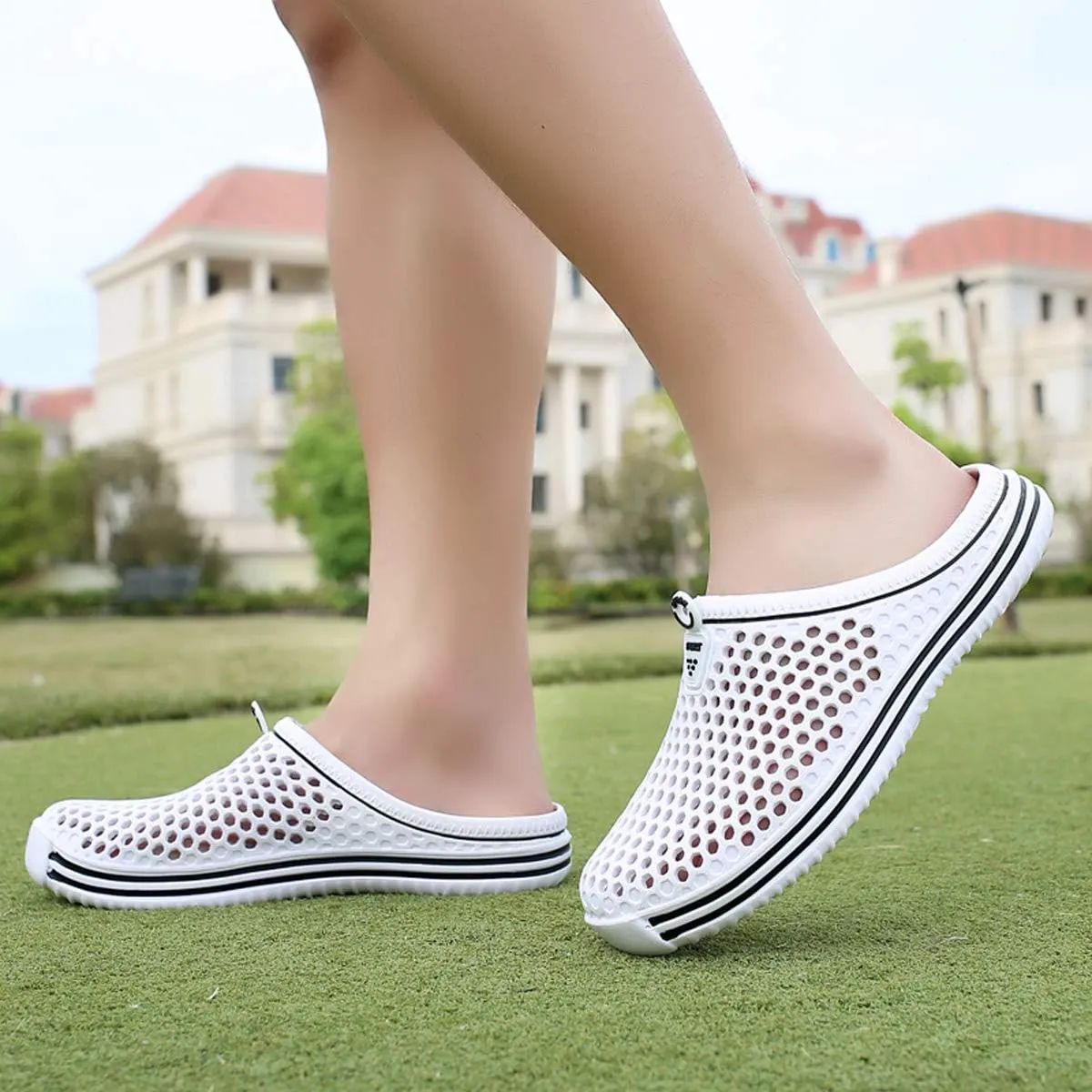LIBINXIF Women's Garden Clogs Breathable Shoes Bathing Shoes Men's Beach Shoes Water Shoes Footwear Slippers Walking Shoes
