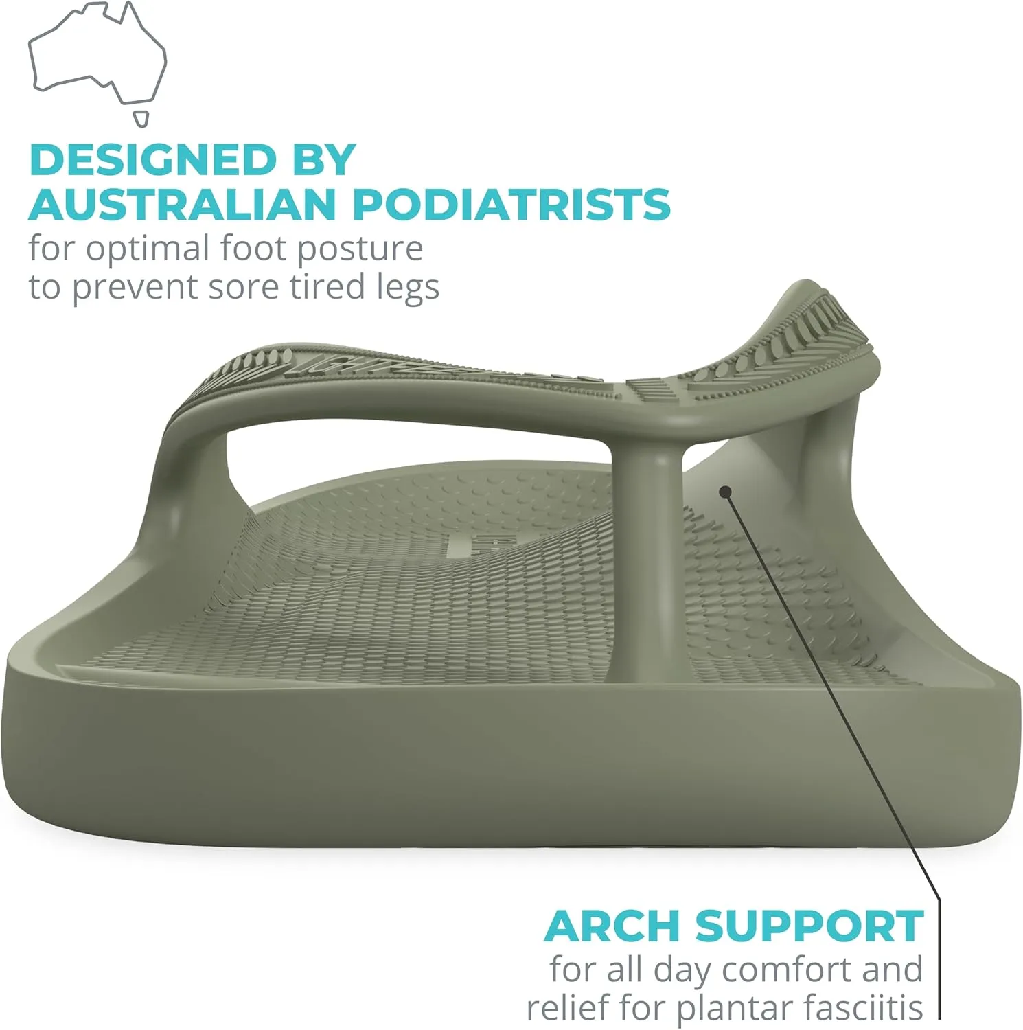 LightFeet Arch Support Flip Flops – Australian Podiatrists Designed FlipFlops for Women & Men Prevent Tired Aching Legs | Unisex Orthotic Plantar Fasciitis Flip Flops Made From Recycled Materials