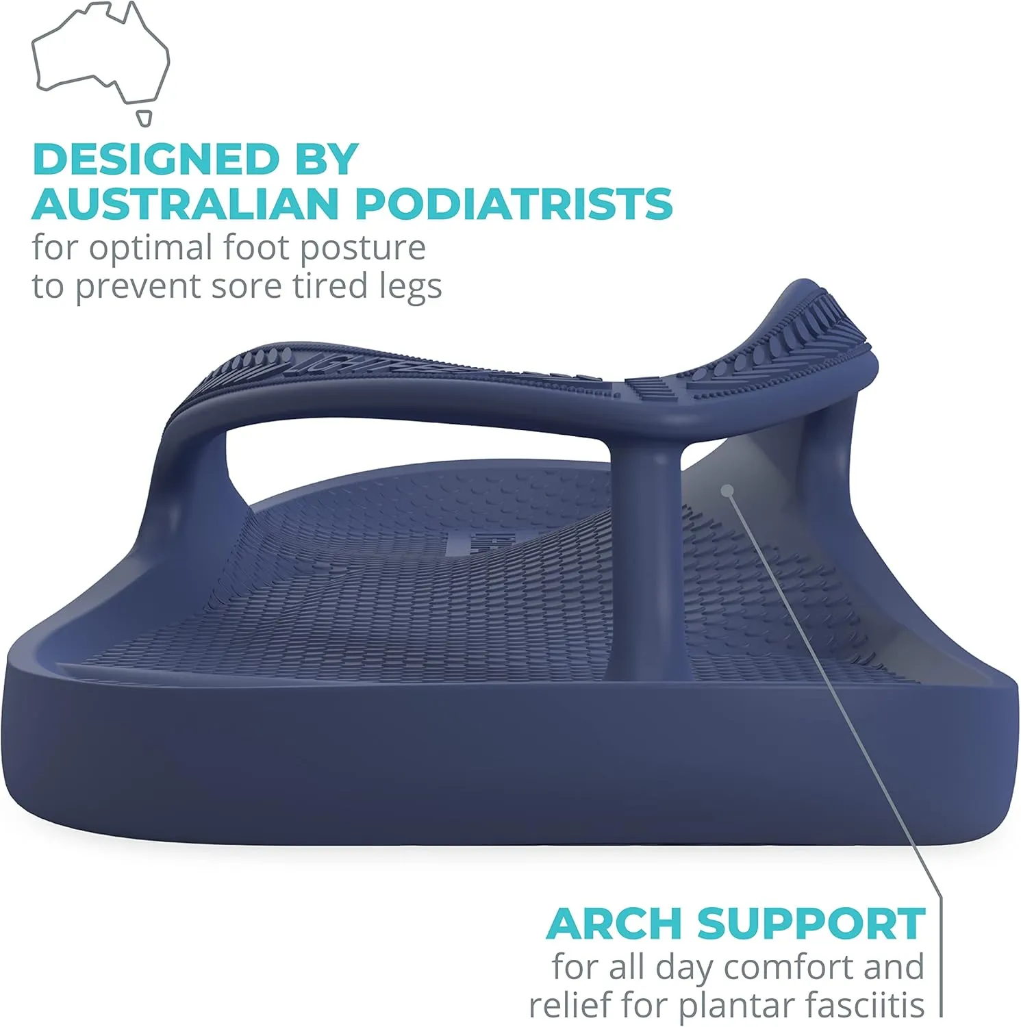 LightFeet Arch Support Flip Flops – Australian Podiatrists Designed FlipFlops for Women & Men Prevent Tired Aching Legs | Unisex Orthotic Plantar Fasciitis Flip Flops Made From Recycled Materials