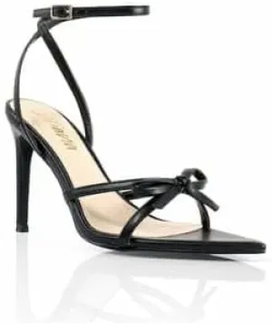 Liliana Women's Pointed Toe Knot With Stiletto Heel Sandal