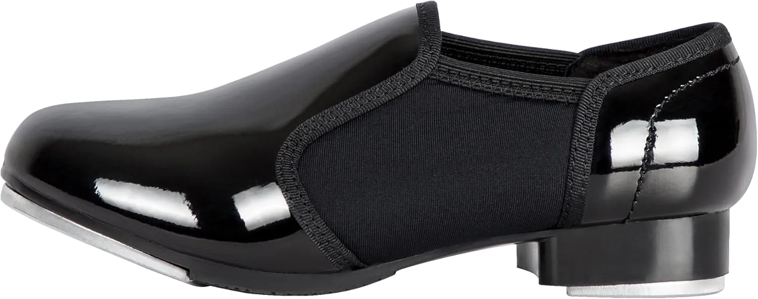 Linodes Unisex-Child Elastic Slip on Tap Shoe for Girls and Boys Tap Flat