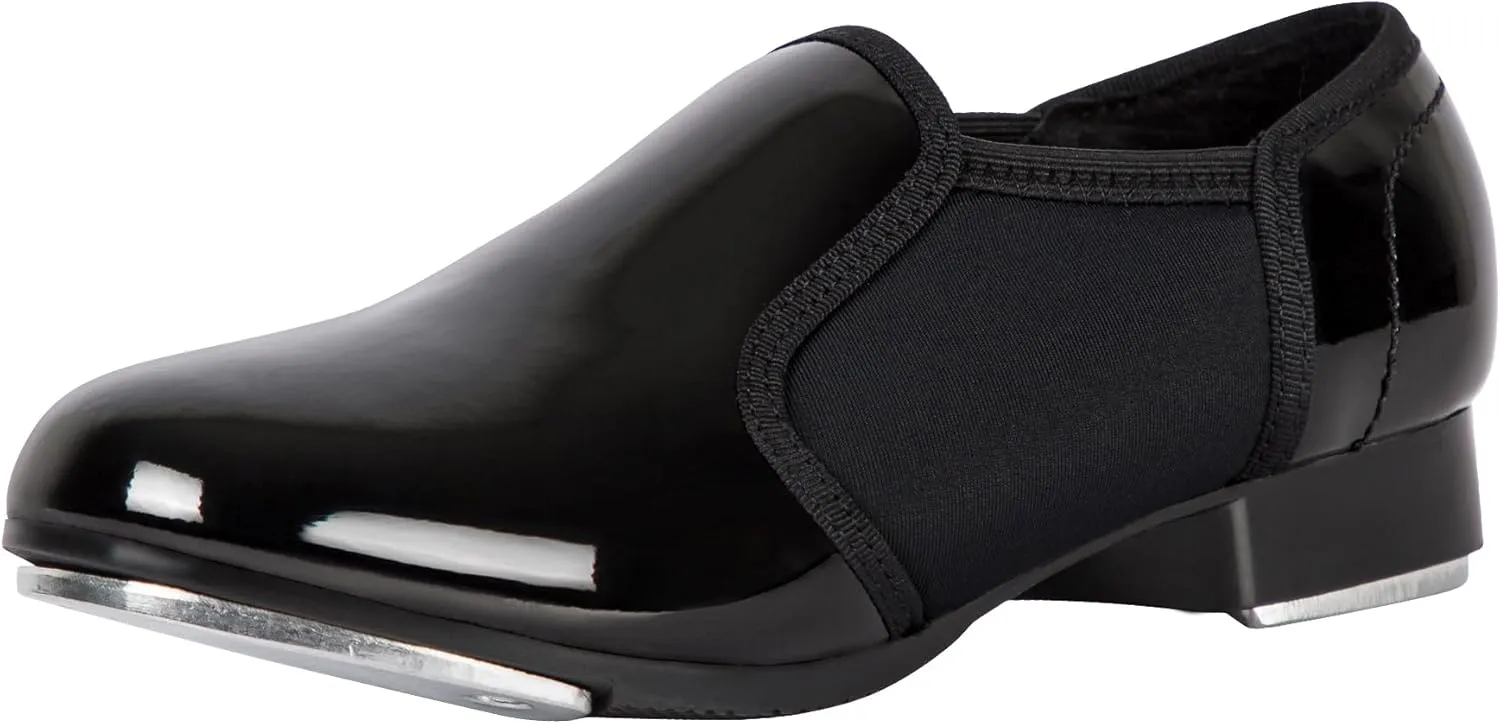 Linodes Unisex-Child Elastic Slip on Tap Shoe for Girls and Boys Tap Flat