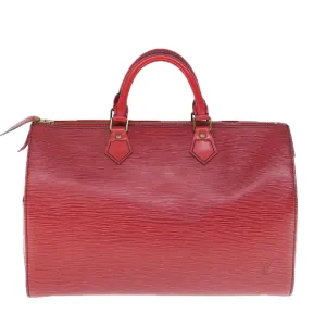 Louis Vuitton Speedy 35  Leather Tote Bag ()