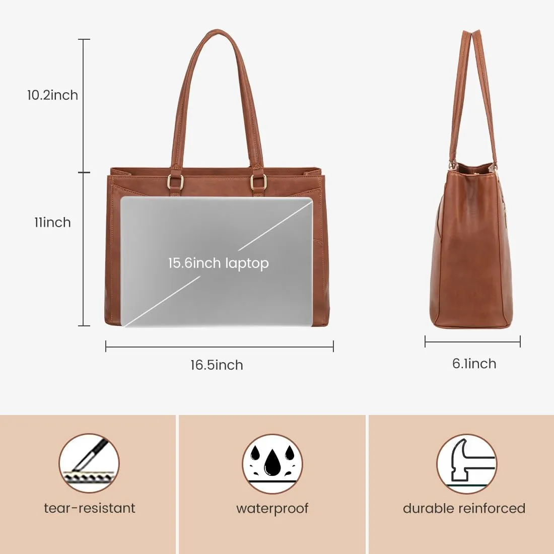 LOVEVOOK Laptop Tote Bag for Women, Office Work Bag Briefcase fit for 15.6 inch Laptop, Large Capacity Teacher Computer Bag Handbag