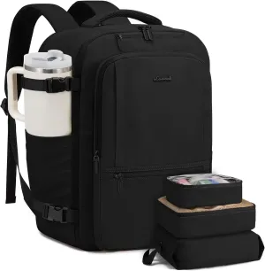LOVEVOOK Travel Backpack for Women & Men, 40L Large Carry On Backpack Airline Approved, TSA Personal Item Weekender Bag, Water Resistant Laptop Backpack with 3 Packing Cubes for Travel Essentials