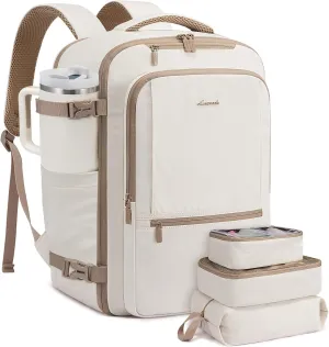 LOVEVOOK Travel Backpack for Women & Men, 40L Large Carry On Backpack Airline Approved, TSA Personal Item Weekender Bag, Water Resistant Laptop Backpack with 3 Packing Cubes for Travel Essentials