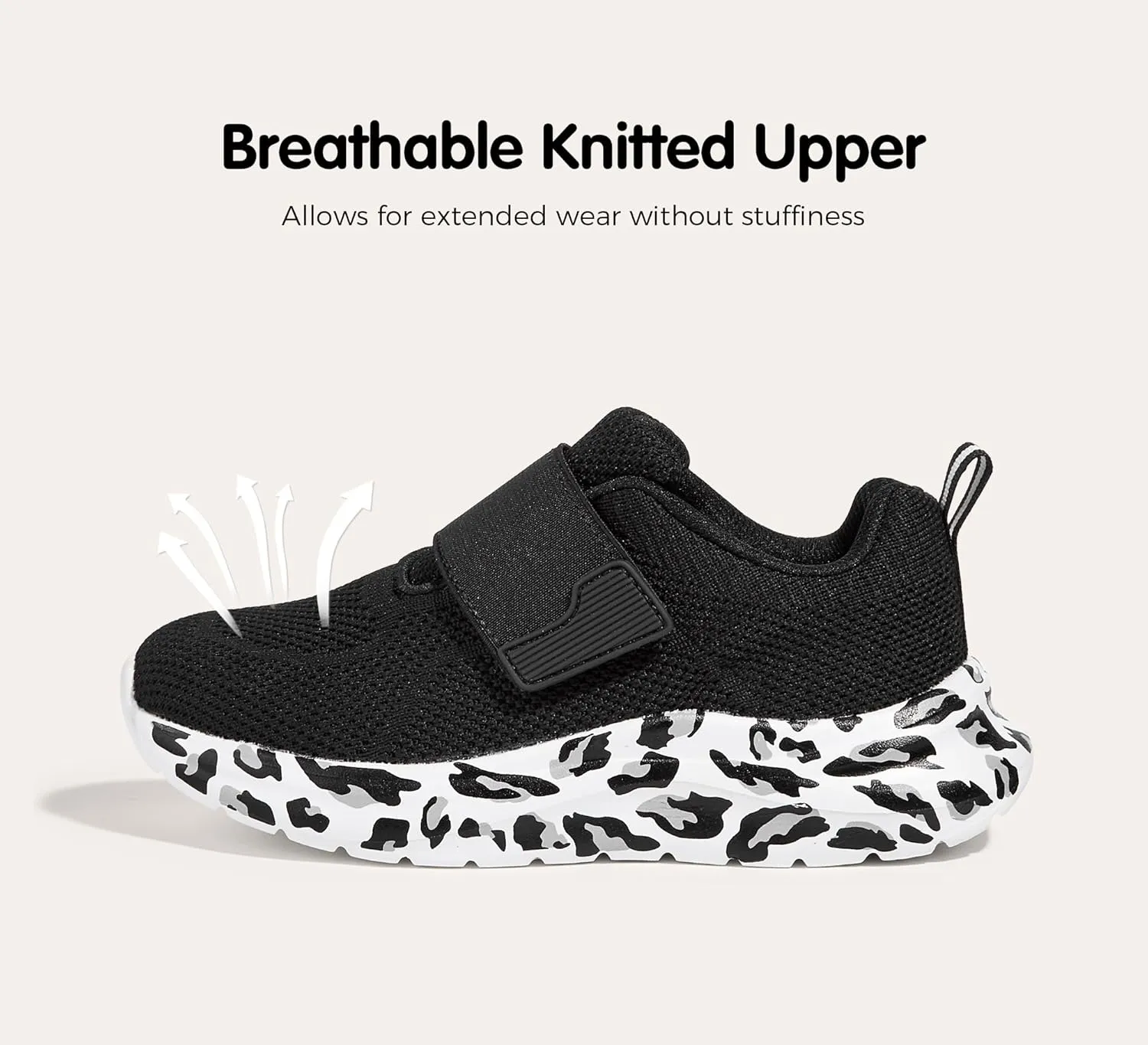 LUCKY STEP Boys Girls Tennis Shoes Kids Unisex Walking Running School Athletic Hook and Loops Strap Breathable for Toddler/Little Kid/Big Kid