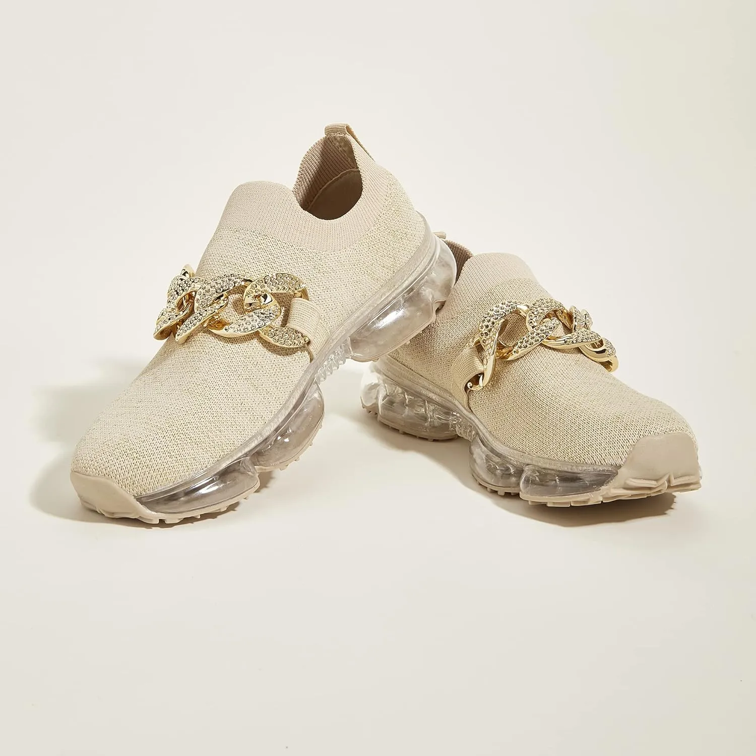LUCKY STEP Women Air Cushion Fashion Sneakers Breathable Casual Comfortable Lightweight Walking Shoes