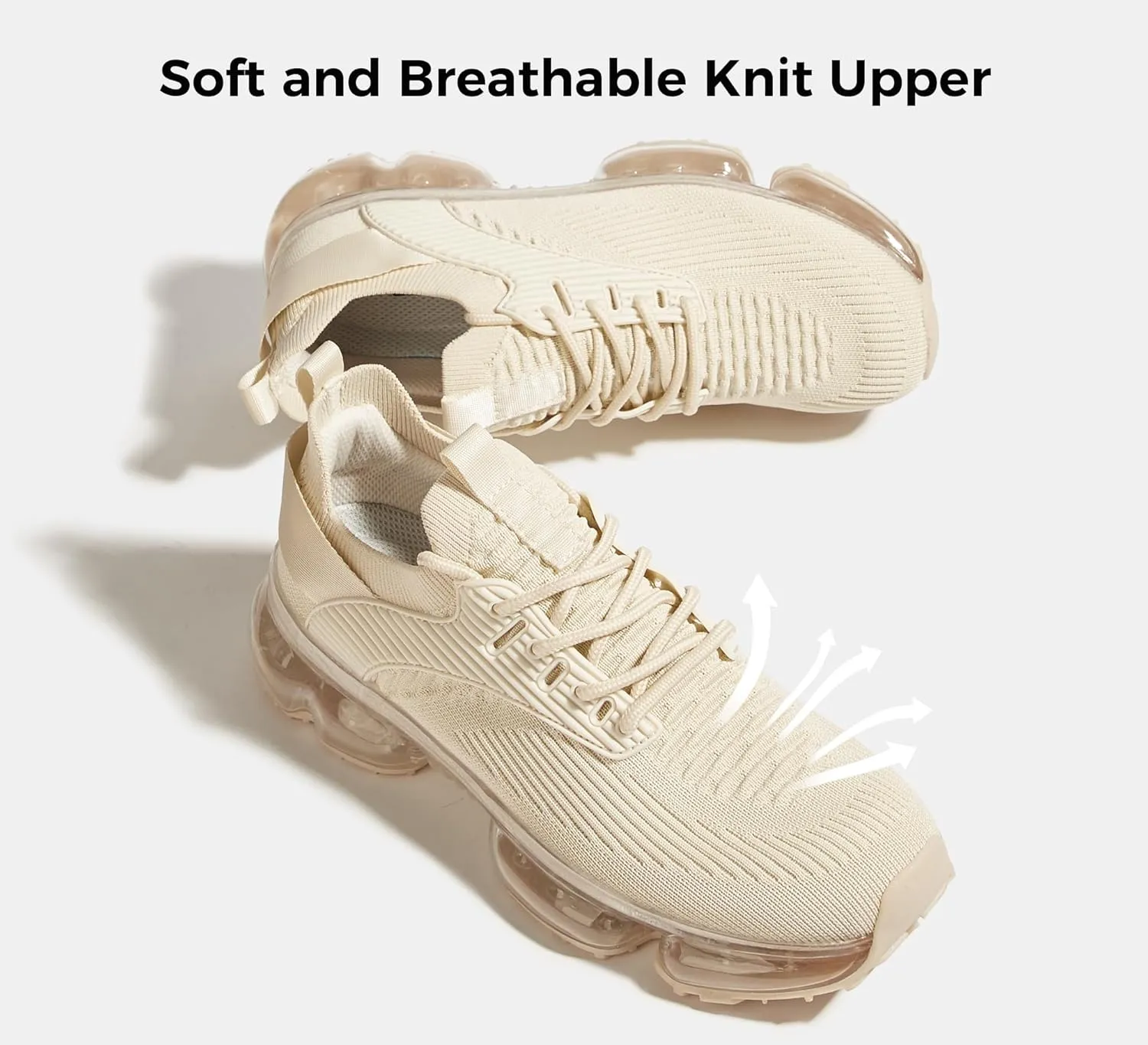 LUCKY STEP Women Air Cushion Fashion Sneakers Breathable Casual Comfortable Lightweight Walking Shoes