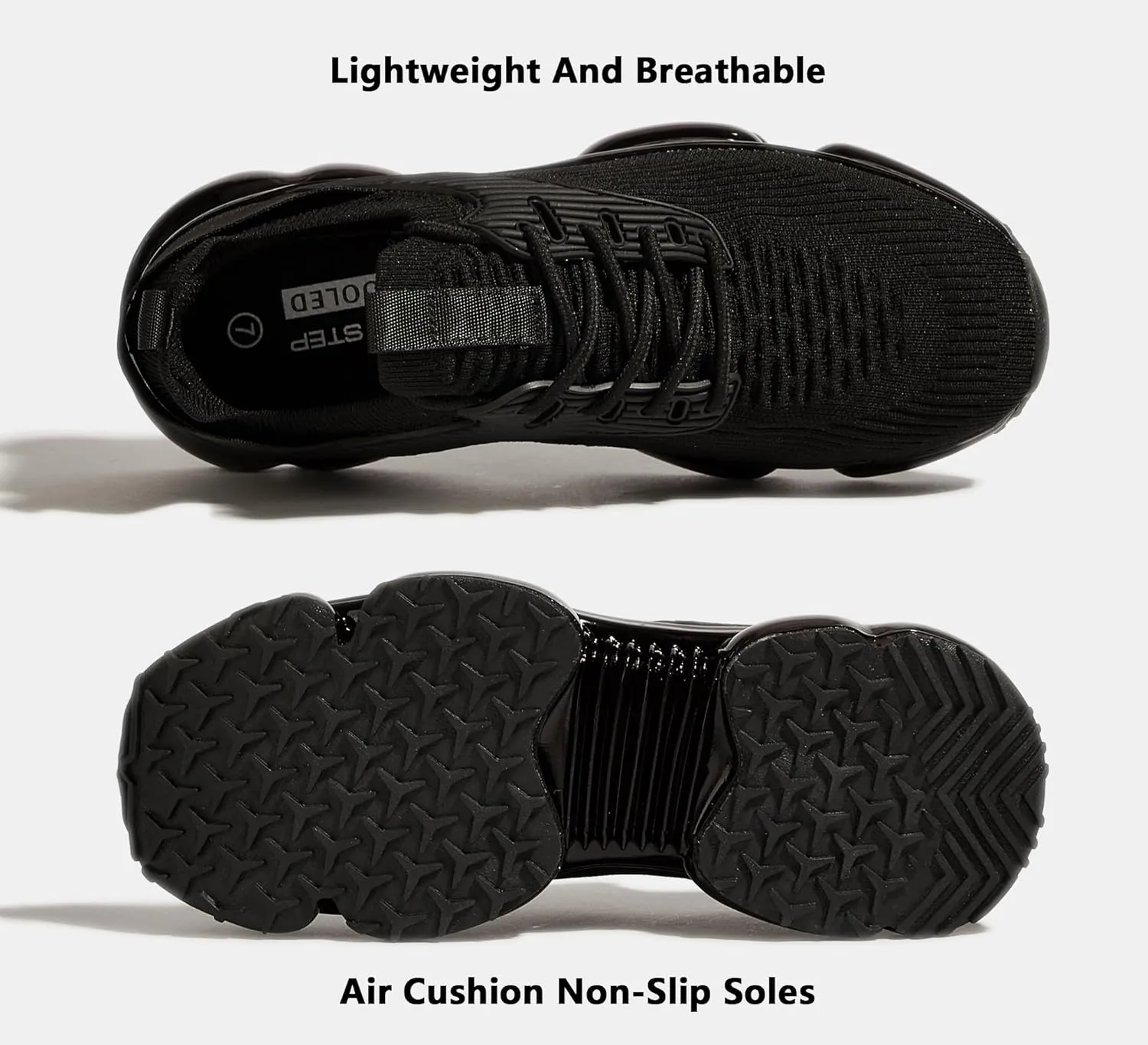 LUCKY STEP Women Air Cushion Fashion Sneakers Breathable Casual Comfortable Lightweight Walking Shoes