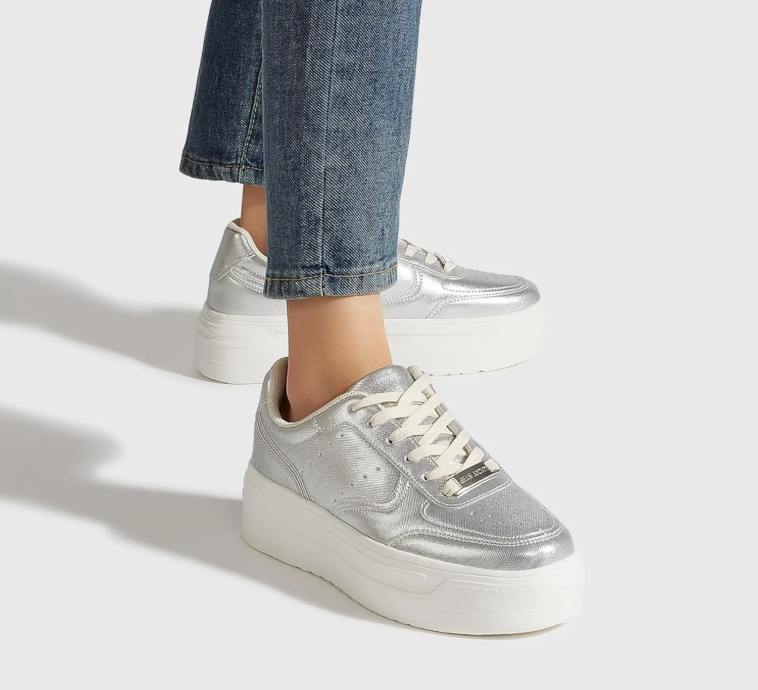 LUCKY STEP Women Platform Fashion Sneakers Chunky Faux Leather Thick Sole Comfortable Lightweight Casual Tennis Walking Shoes