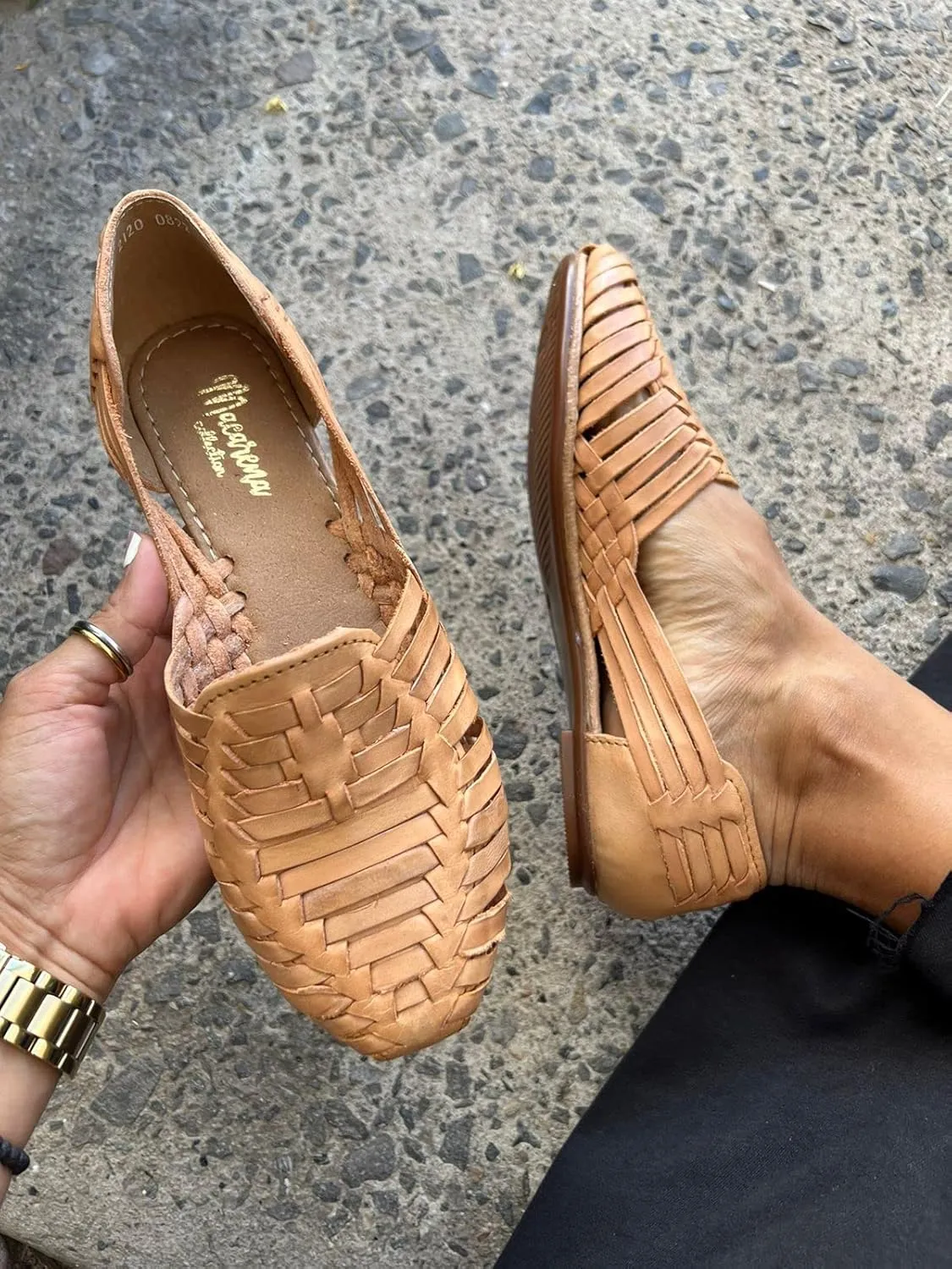 Macarena Collection Huarache Sandal Colorful Leather Mexican Style 2120