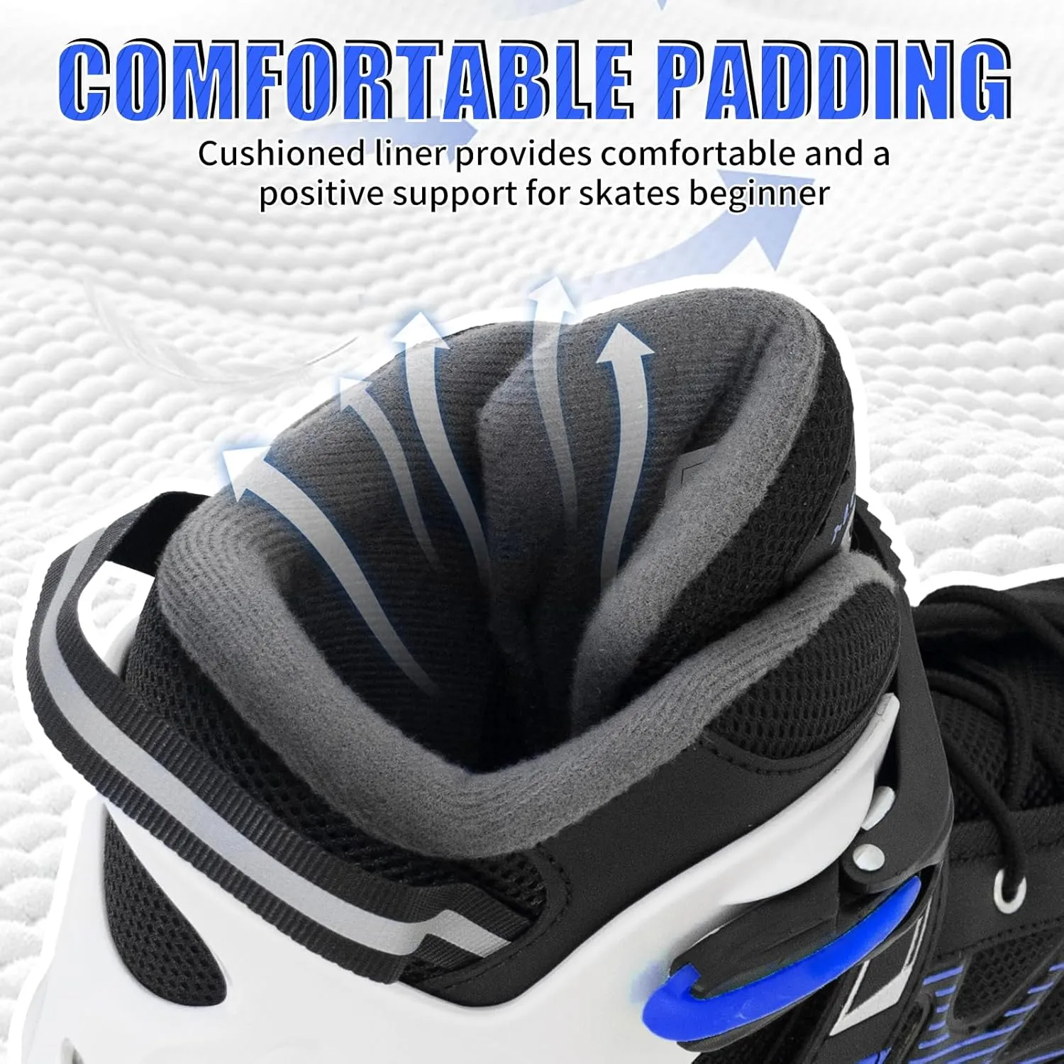 MammyGol Adult Inline Skates for Men Women, Blades Roller with Carbon Steel Bearings, TPR Brake, 3D Mesh, EVA Lining, PVC Upper | Adjustable Size for Better Fit for Skating Enthusiasts
