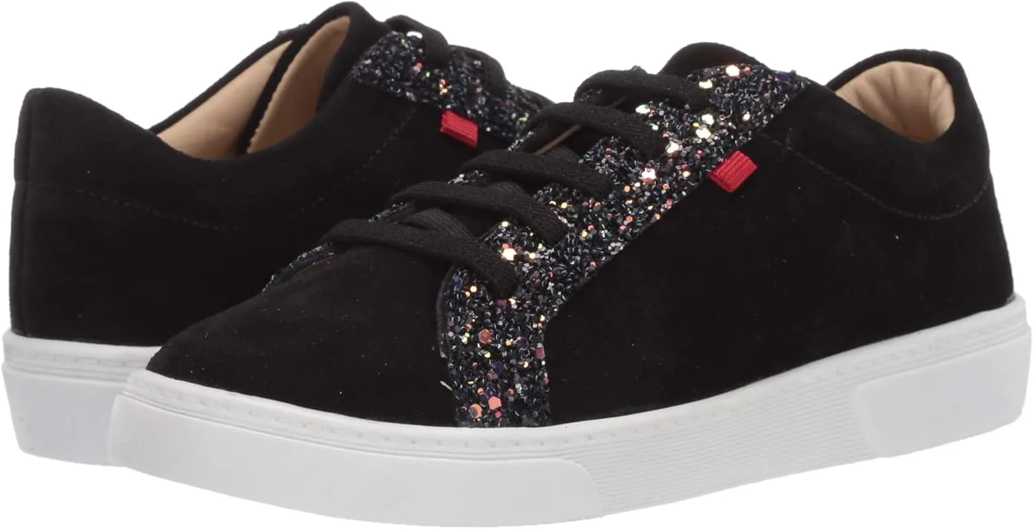 Marc Joseph New York Unisex-Child Kids Boys/Girls Leather Made in Brazil Luxury Glitter Slip on Sneaker