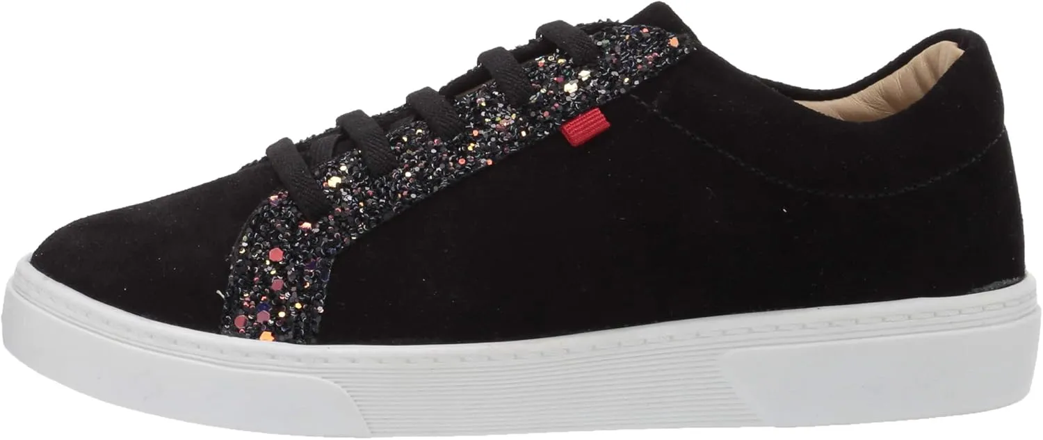 Marc Joseph New York Unisex-Child Kids Boys/Girls Leather Made in Brazil Luxury Glitter Slip on Sneaker