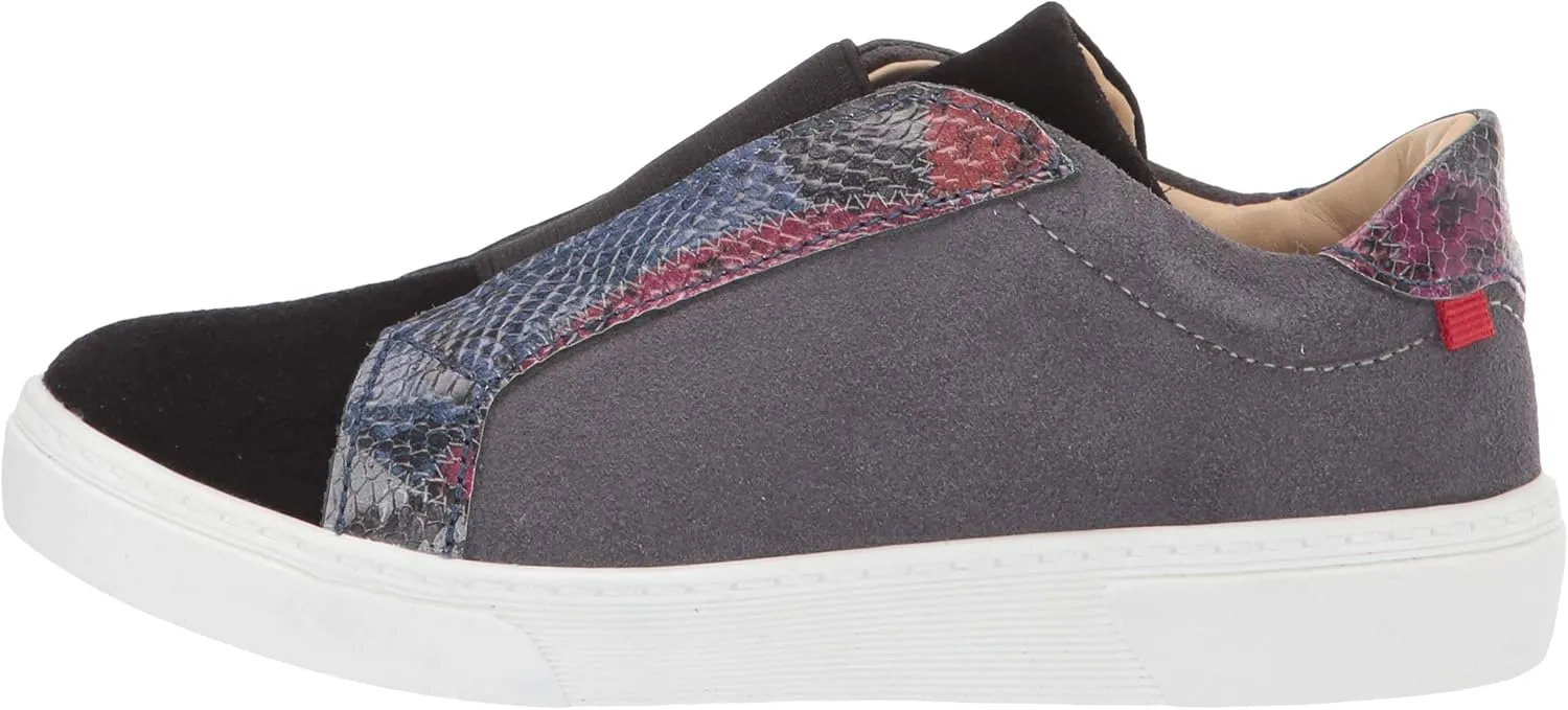 MARC JOSEPH NEW YORK Unisex-Child Kids Boys/Girls Leather Made in Brazil Slip on Elastic Detail Sneaker
