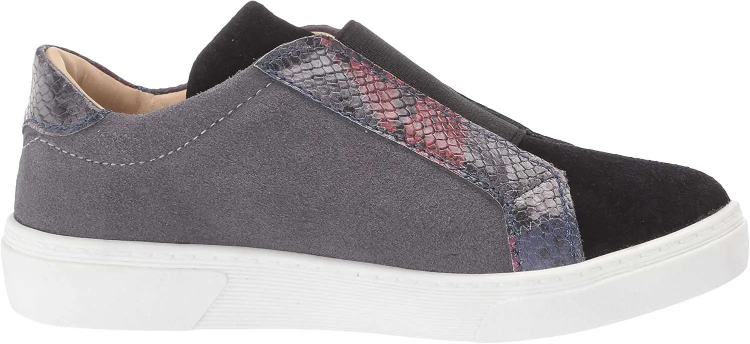 MARC JOSEPH NEW YORK Unisex-Child Kids Boys/Girls Leather Made in Brazil Slip on Elastic Detail Sneaker