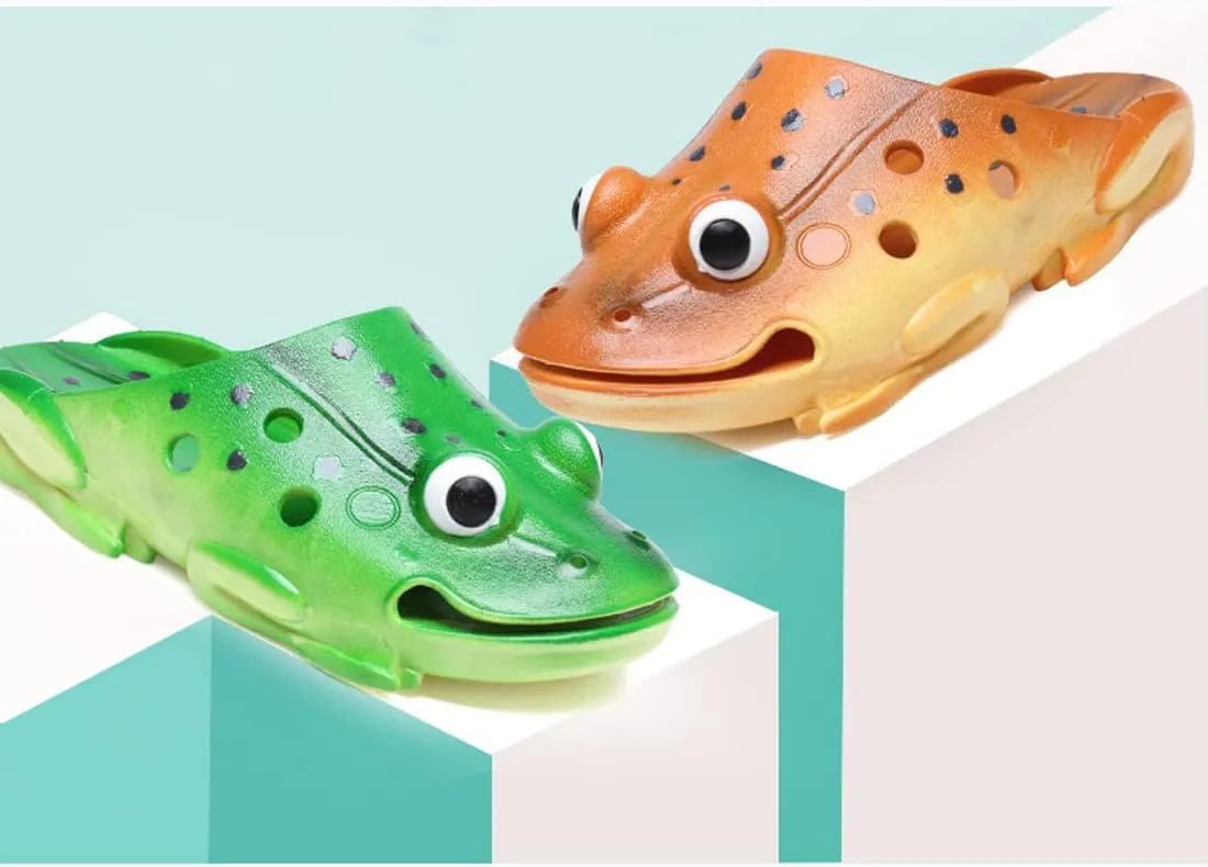 MEADOO Frog Slippers, Frog Flip Flops, Funny Gift, Animal Slippers, Unisex Cartoon Sandals