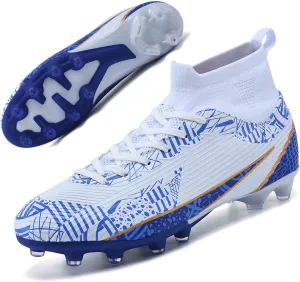 MEBAMY Men's Soccer Cleats Indoor Turf Lightweight Performance Training Soccer Shoes Soft Ground Athletic Football Boots Outdoor