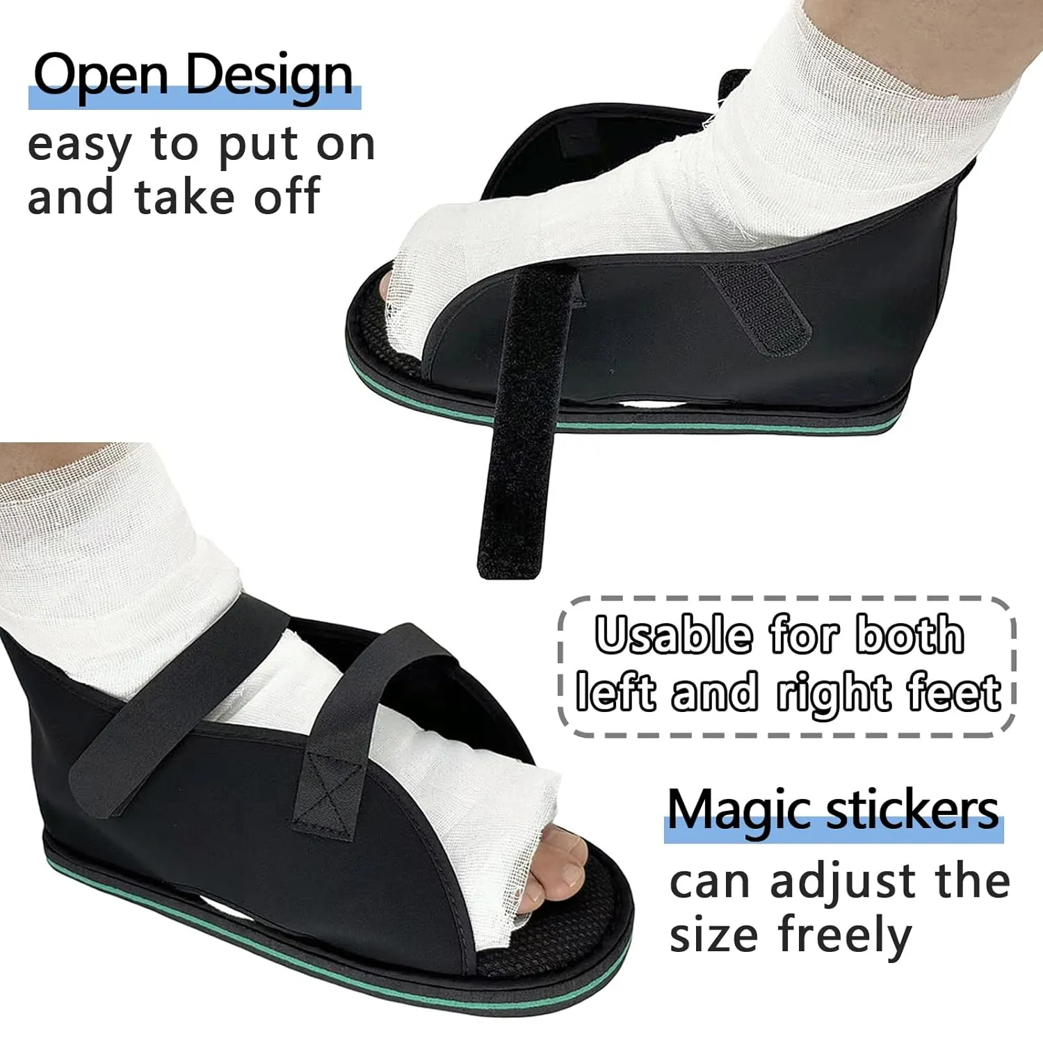 Medical open-toe plaster shoe,Adjustable Walking Boots Recovery Cast Shoe Covers,Universal for Both Left and Right Feet,Medical Boots for Men or Women L
