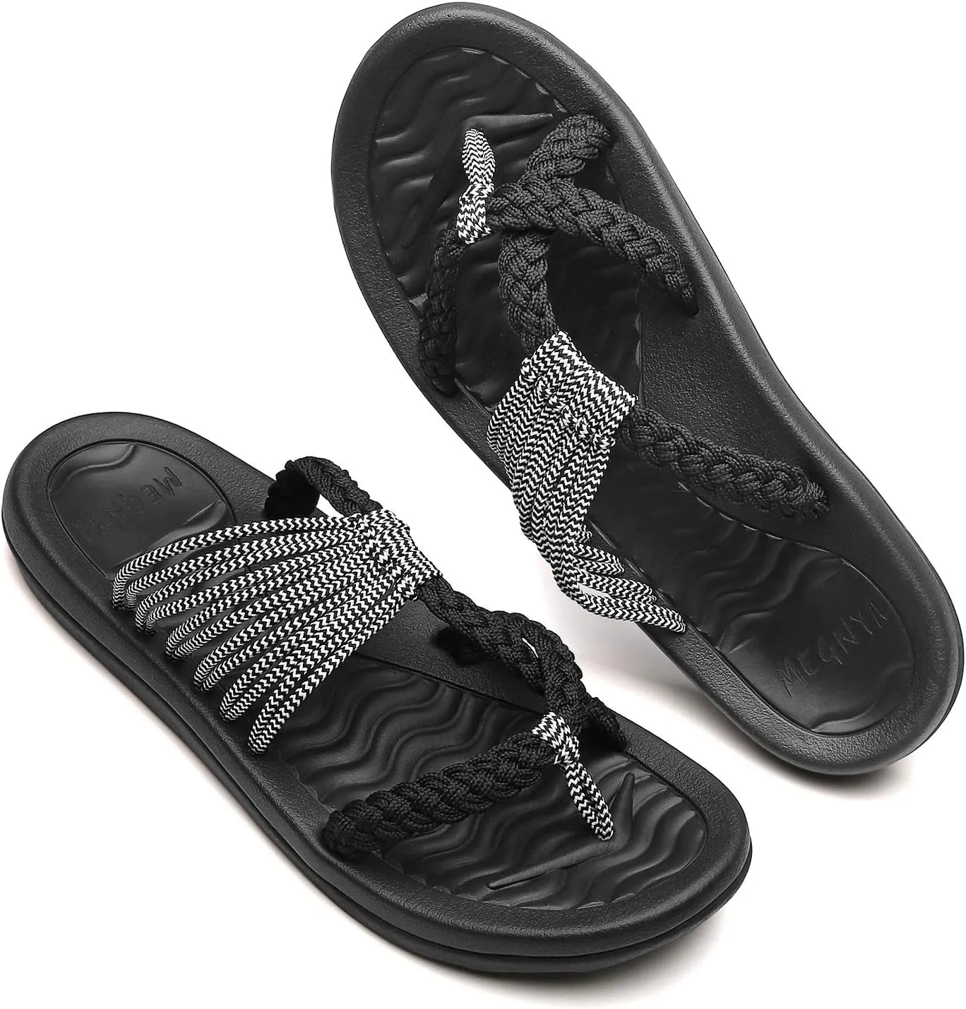 MEGNYA Women's flip Flops Sandals Arch Support, Comfortable Walking Sandals, Water Sandals Perfect for The Beach/Long Walks/Poolside