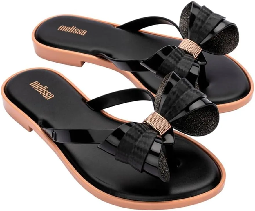 Melissa Slim V Women's Flip Flops- Jelly Flip Flops for Women, Slip on Women's Sandals, Women's Summer Fashion, Adult Jellies