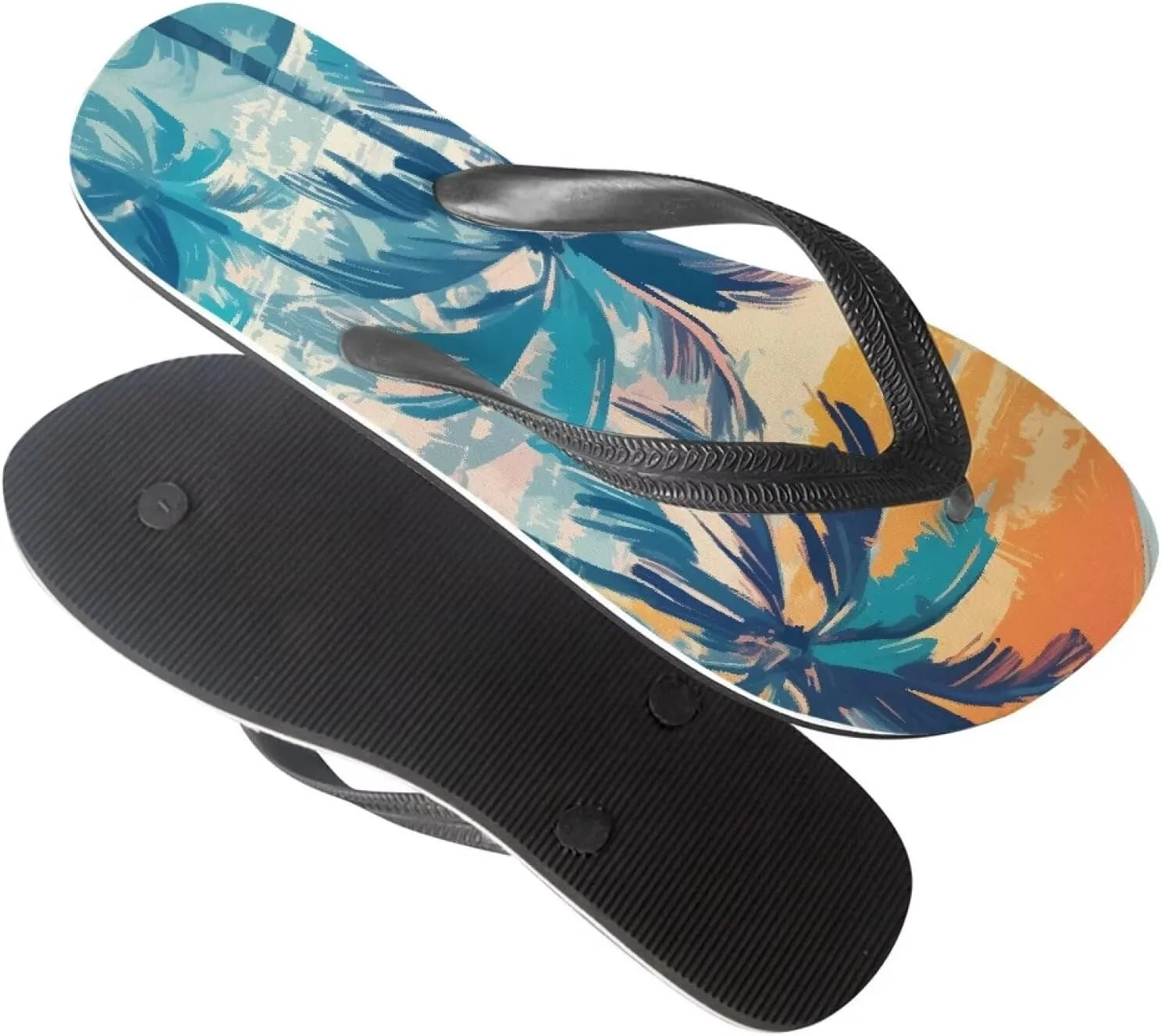 Men American Flag Flip Flop Sandal, Daisy Classic Thongs Sandals for Beach Men's Comfortable Flip Flops Sandals