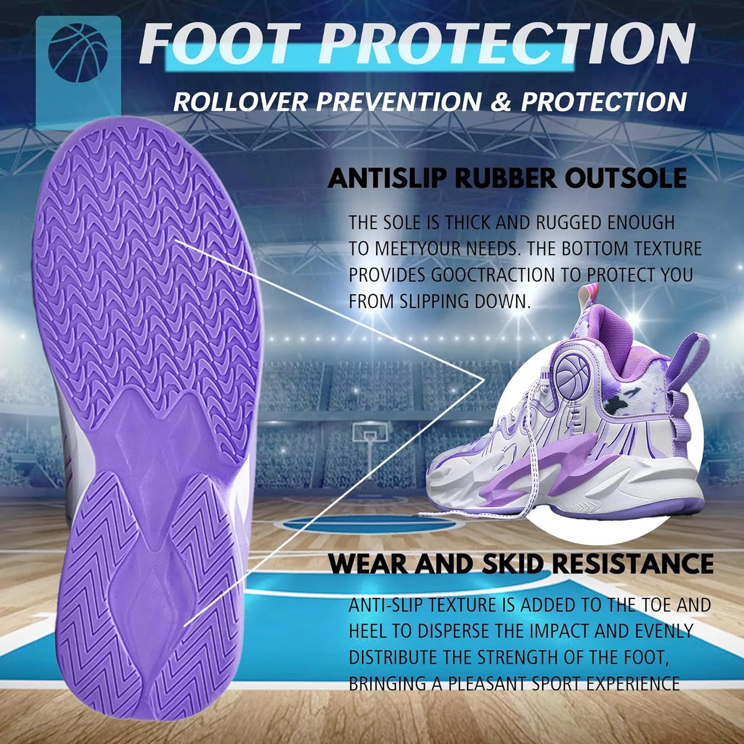 Men Basketball Shose Breathable Fashion Sneakers Non Slip Sport Shoes