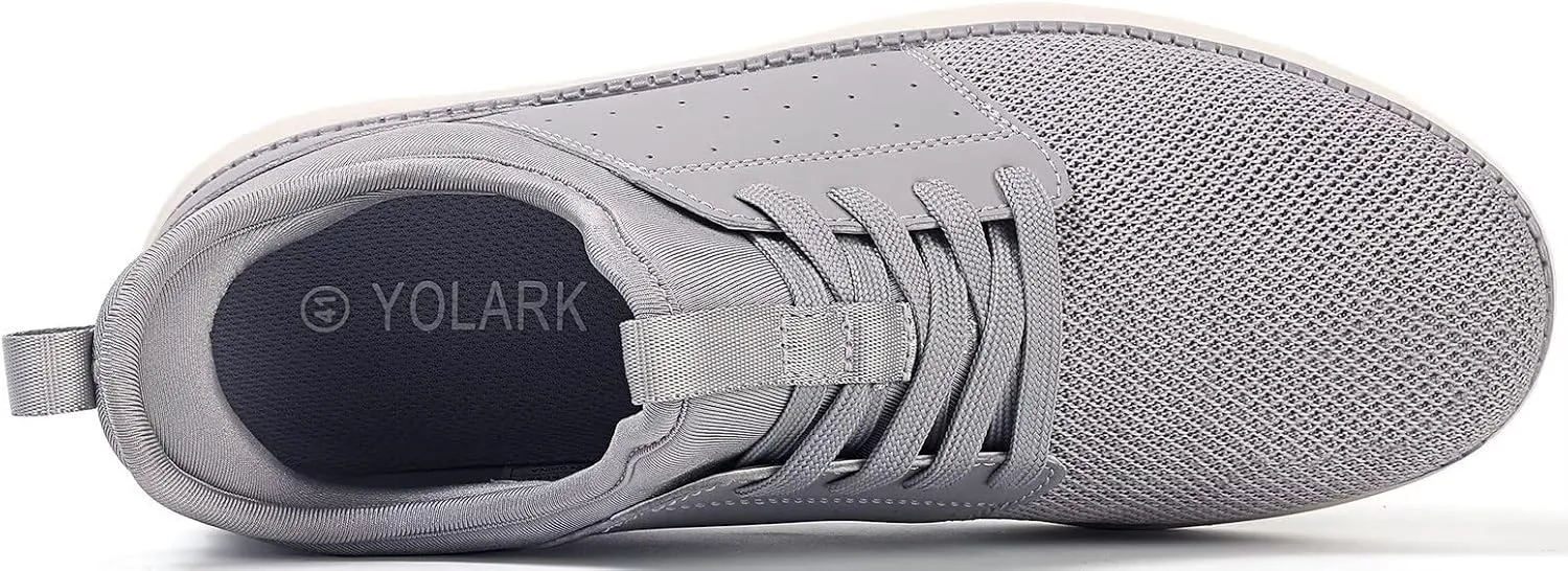 Men Casual Dress Shoes Hands Free Slip On Laceless Fashion Sneakers Lightweight Breathable Walking Shoes Gym Tennis Athletic