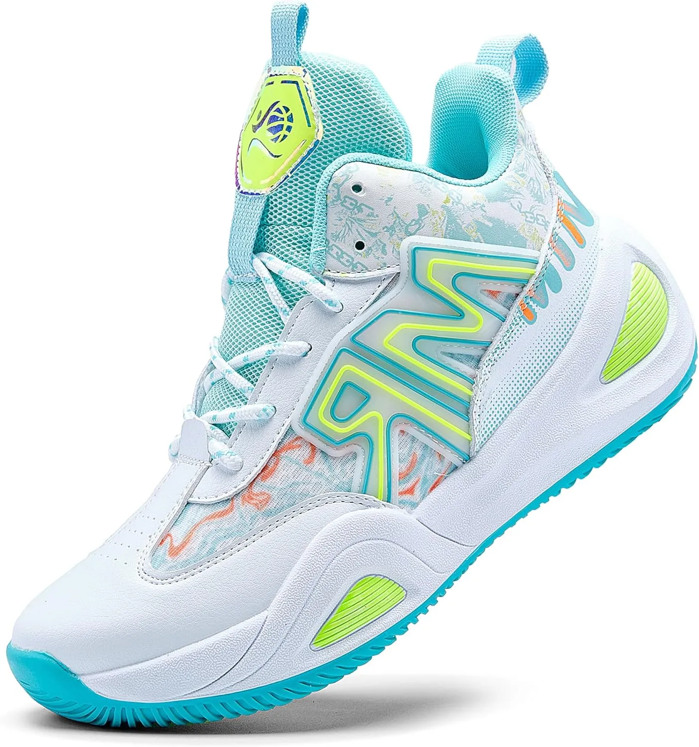 Men's Basketball Shoes Fashionable Breathable Anti Slip Sports Shoes Outdoor Running Fitness Training Shoes