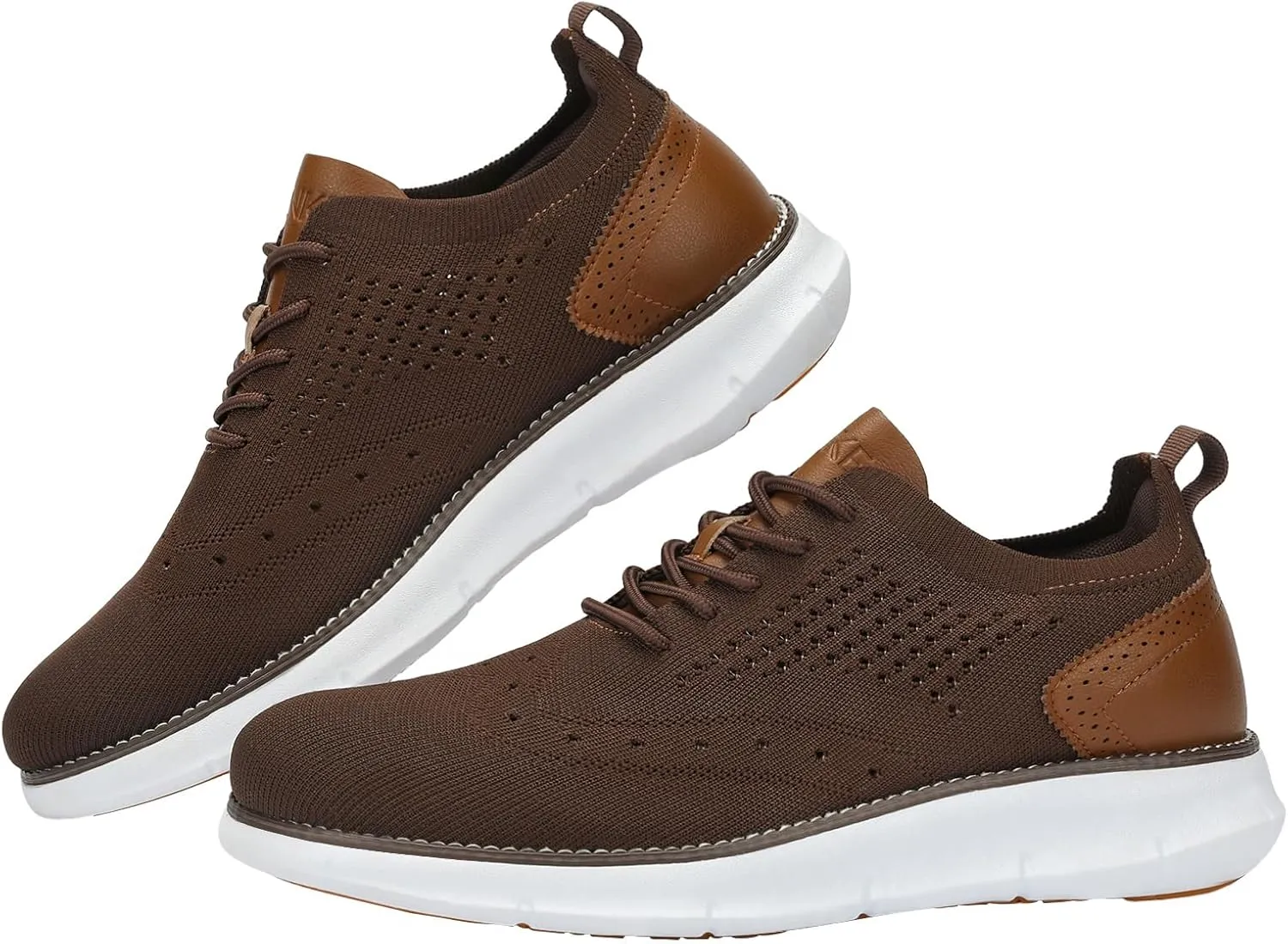 Men's Casual Dress Oxfords Shoes Breathable Knit Leisure Fashion Sneakers Lightweight Comfortable Walking Shoes